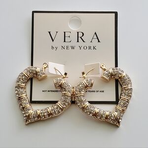 Rhinestone Heart Earrings